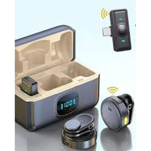 Dual 3 in 1 Wireless Magnatic Lavalier Microphone for iPhone Type C and Android- Noise Canceling USB C Phone Microphone for Android Video Recording Vlogging TikTok Magnetic Lapel Mic with Charging C ase