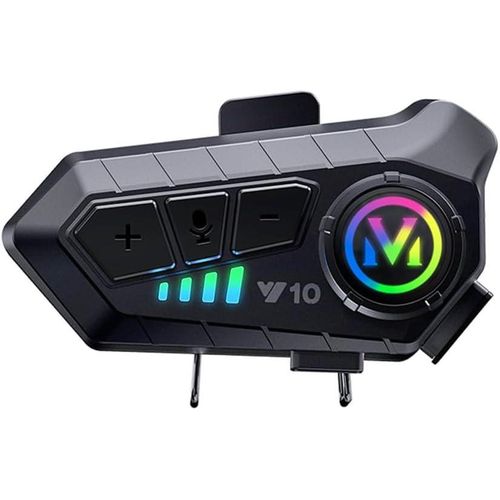 Y10 Motorcycle BT5.3 Intercom Headset Noise Cancellation Compatible with a Variety of Helmets (Soft Mic)