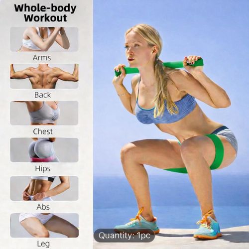 Stackable Fitness Resistance Bands - Black Latex Workout Bands for Core, Hip Lift, Leg Strength & Stretching (Portable)