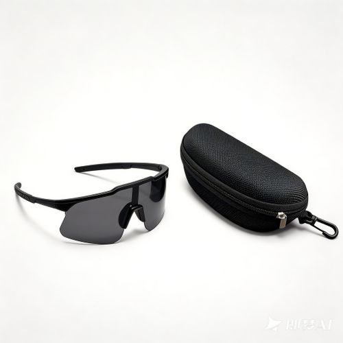 glasses for men Fashionable Retro Neutral Sunglasses - Black, Comes with Storage Bag