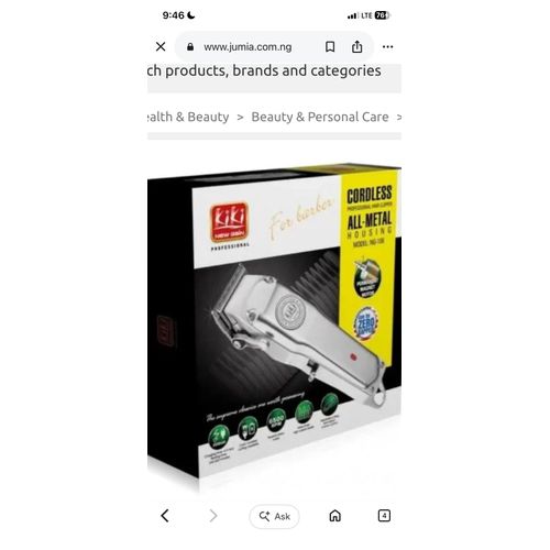 Kiki New Gain All Metal Cordless Professional Hiar Clipper