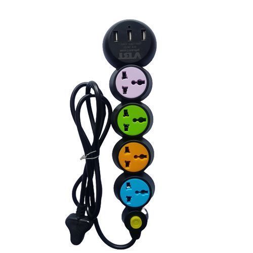 Extension Socket With 4 Ways Plug And 3 USB Ports