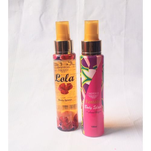 Perfume Lola and Fantastic Deodorant Body Splash Spray 100ml (unisex use) NAFDAC NUMBER: Lola Body Spray: 02-9434, Fantastic Spray: A2-0018