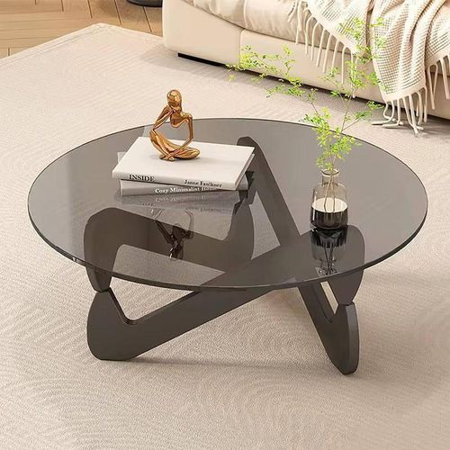 Modern Glass-Top Coffee Table