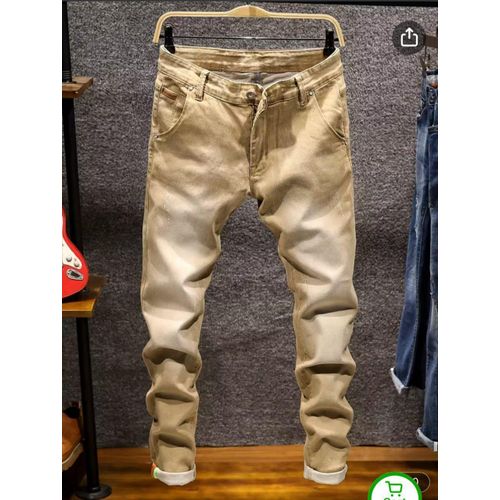 Affordable Quality Denim Jean Trouser For Men-Brown