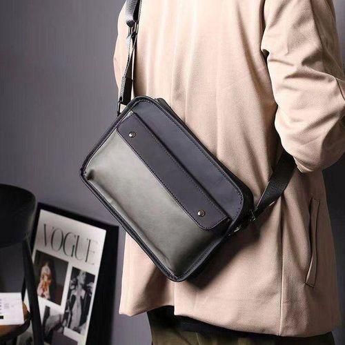 Mens PU Leather Shoulder Bag Fits 97 iPad Crossbody Messenger Travel Satch PU Leather Men Waterproof Men Handbag Crossbag Tablet Crossbag Single Shoulder Bag