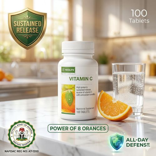Premium Vitamin C Sustained Release - All-Day Immune Defense & Antioxidant Support (100 Tablets)