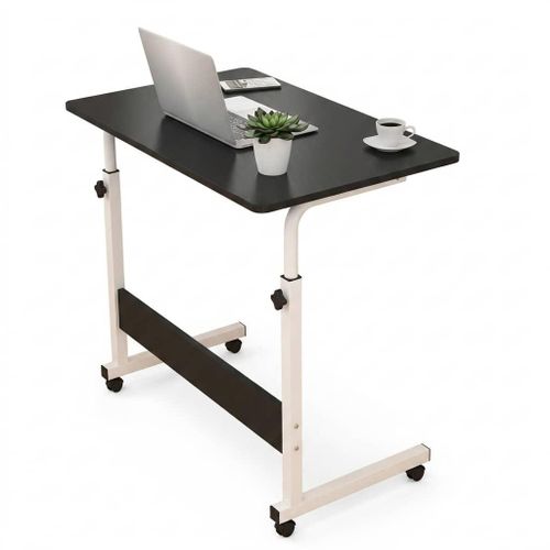 Multi-functional Adjustable Heights Bedside Computer Table - Black