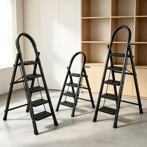 Foldable Multipurpose Ladder For Home, Office, Store. Black