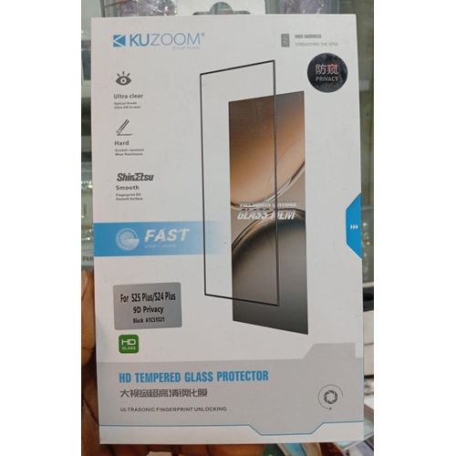 9D Privacy HD Tempered Glass Screen Protector for Samsung Galaxy S25 Plus / S24 Plus