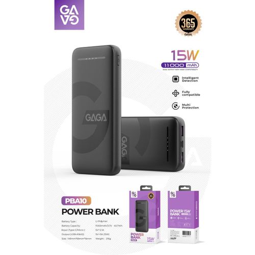20000mAh Power Bank 15W Fast charging Type-C Support GaGa