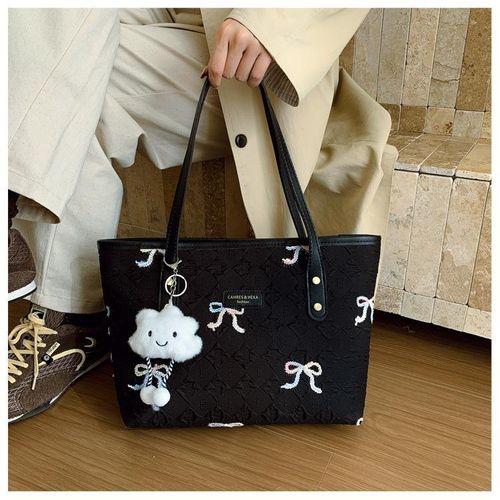 Women hand bag Tote bag travelling bag up ladies shoulder bag- white