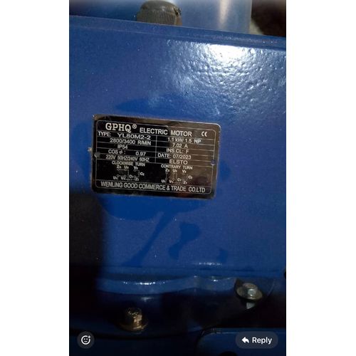 15HP Electric Motor GPHQ YL80M2-2 single phase