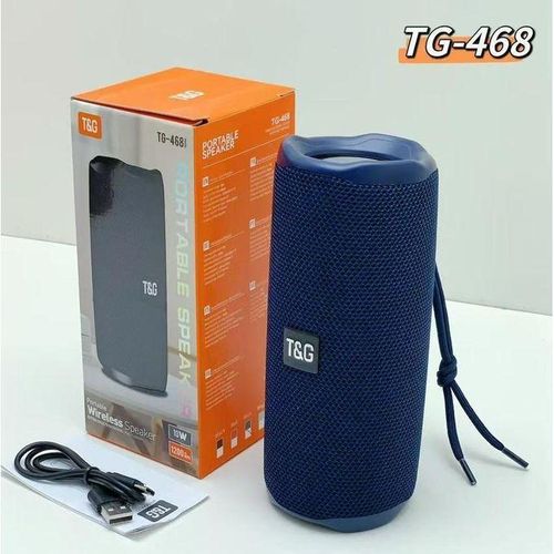 TG468 Portable Wireless Luxury Speaker Outdoor Sports Mini Waterproof Subwoofer 10W Supports TF Card FM USB Radio (BLUE)