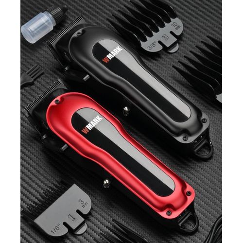Cordless Hair Clipper – Rechargeable Barber Clipper with LED Display, Stainless Steel Blade, lasting Battery & Guide Combs (2pcs)