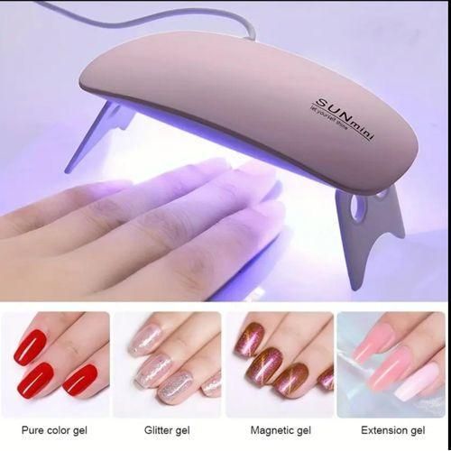 SUNmini Nail UV lamp Mini Mouse Nail Polish glue baking lamp phototherapy machine - Pink
