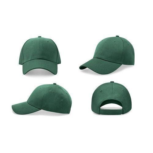 1pc Green baseball cap in four different angles views