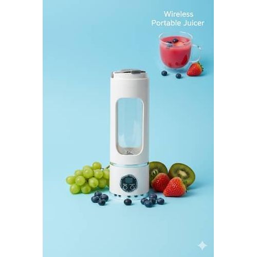 Rechargeable Portable Blender 450ml Fresh Juice Maker Cordless Smoothie Maker Juicer.