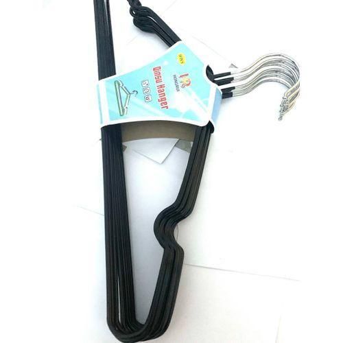TEN PCS NON SLIP CLOTHES COAT HANGERS AND ANTI- DROP-BLACK