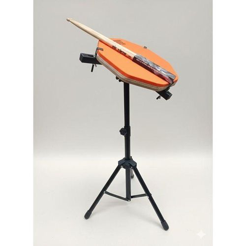12 inches practice drum pad with stand and sticks