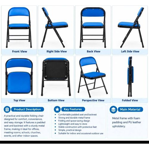 Vintage cushion folding chair