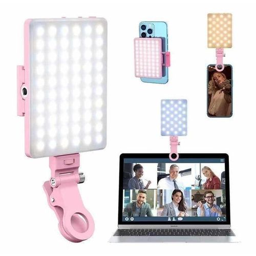 Influencer Rechargeable Clip-On LED Selfie Light for Phones, Tablets & Laptops