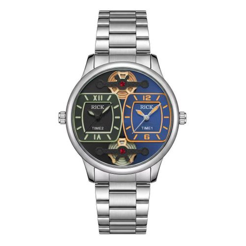 Deep Abyss Gradient Analogue Chronograph Designer Wristwatch