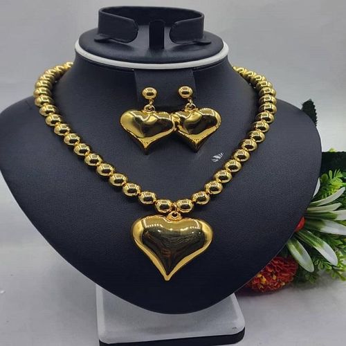 GOLD NECKLACE-LUXURY JEWELRY SET