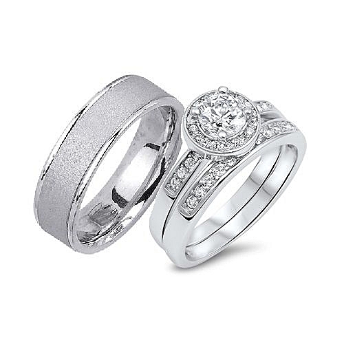 Ace Cassandra Sterling Silver Bridal Set With Steel Band Jumia Com Ng
