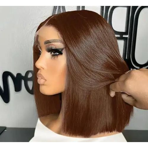 Chocolate Brown Middle Parting Lace Wig