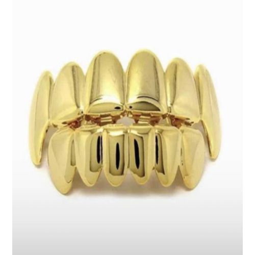Gold plated teeth grillz
