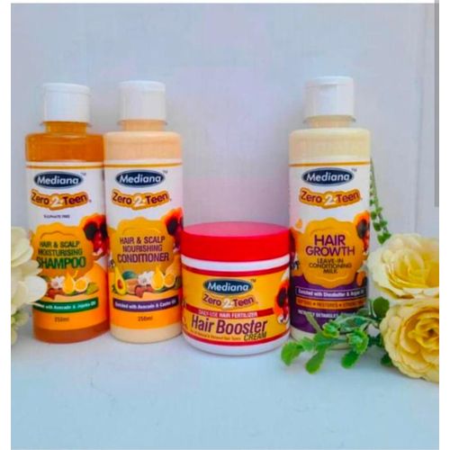 kids zero 2 teen leave-in conditioner, shampoo, hair booster and nourishing conditioner