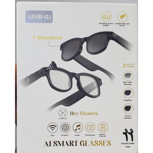 Metaa AI Intelligent Glasses with High-definition Anti Shake, Camera Recording, Voice Call Noise Reduction, Recognition of Everything 32GB 500w