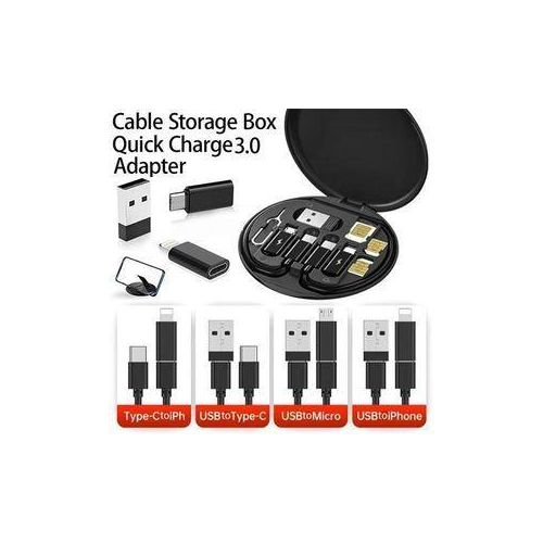 unique 60w 5 in 1 multifunctional Fast Charging Cable Box,Multiple Interface Data Cable Android/iOS/Type C