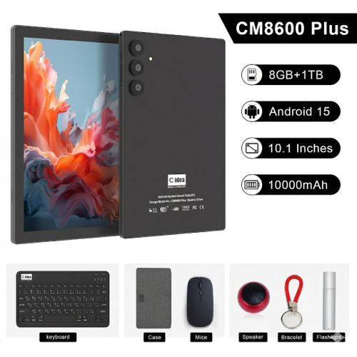 Android 16 Tablets101 Inches Sim 8GB1TB Keyboard Mouse Long Standby Tablet PC