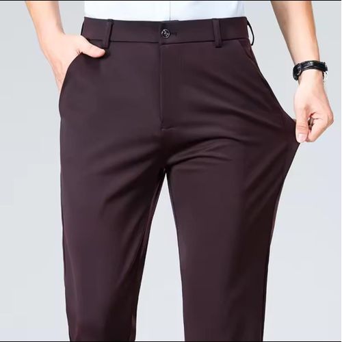 Luxury Classic Suit Trousers Pants For Men - Wine