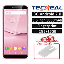 C8 5.5-Inch HD (2GB,16GB ROM) Android 7.0 Nougat, Dual SIM Quad-core 3000mAh Phablet - Pink