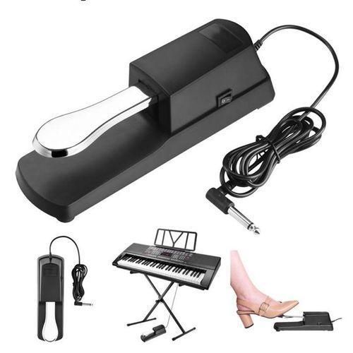 Sustain Pedal, Universal Piano Foot Pedal with Polarity Switch 1/4'' (6.5mm) Input Plug for Digital Piano/MIDI Electronic Keyboard and Synthesizer