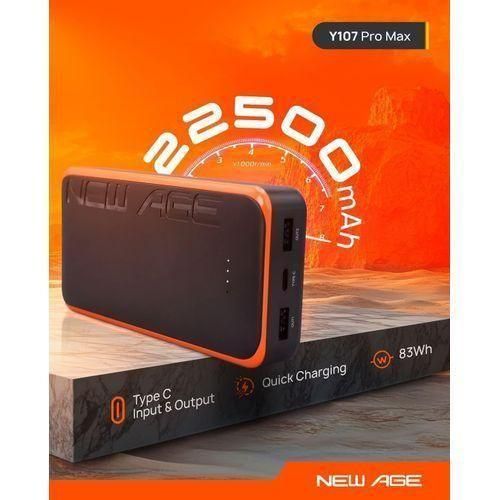 New Age 22500 Power Bank Support Type-C 2way Fast Charging