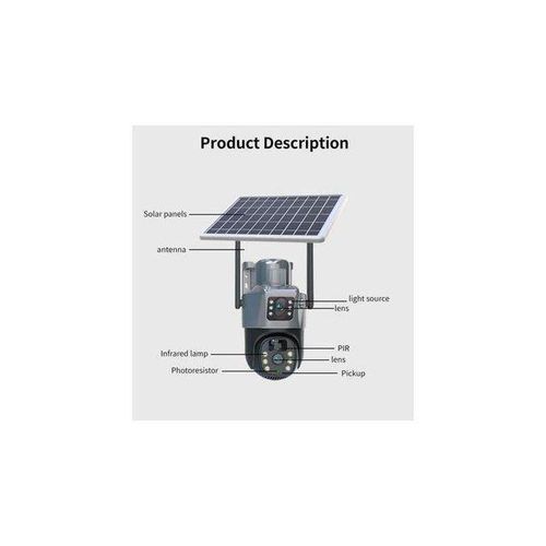 Original Solar Powered Dual Lens PTZ CCTV Camera V380