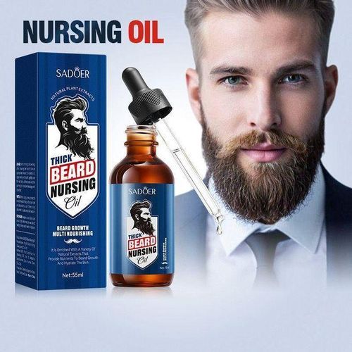 Nursing Beard Oil - Instant Beard Growth Natural Oil Rapid Active Hair Facial Beard Mustache Hair Growth Oil Beard Oil Repair Full Beard Hair Growth Serum For Men Beard Thick Full Beard Oil 55ml