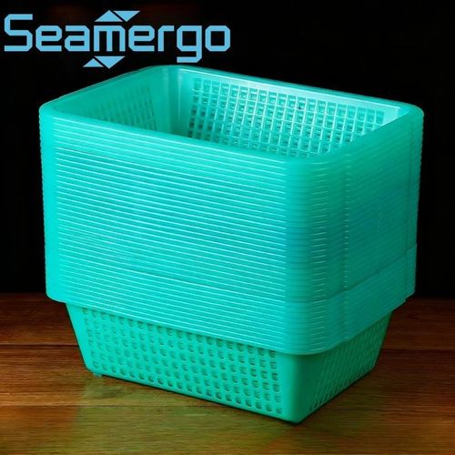Seamergo 5PCS Ventilated Plastic Storage Baske Stackable Multipurpose Mesh Organizer Basket for Home Kitchen Bathroom