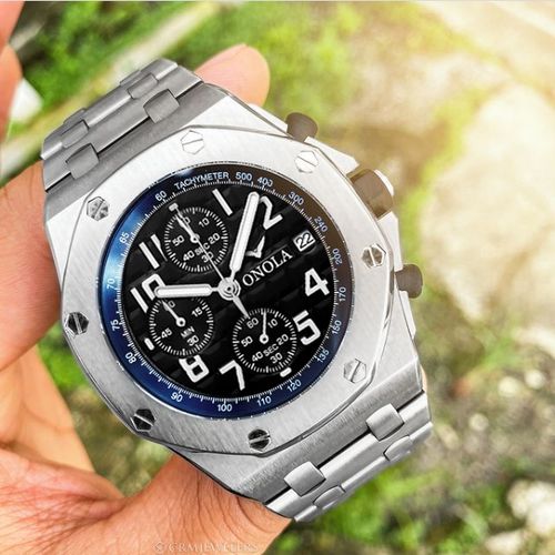 Very Rugged & Highly Sophisticated Luxury Big WristWatch For Rugged Men + Rugged Bracelet