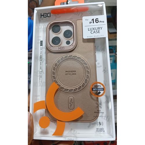 HECI Luxury Magnetic Leather Case For iPhone 16 Pro - MagSafe Anti-Shock Cover
