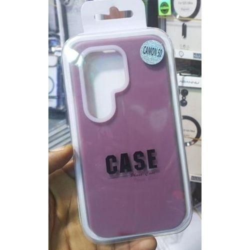 Jelly silicon back case for Tecno camon 50 - purple