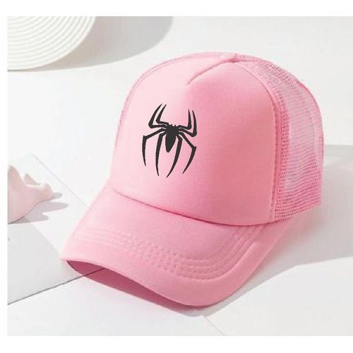 Men's Spiderman Trucker's Facecap - Baby Pink