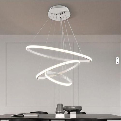 Luxury Spiral LED Chandelier Pendant Light for Living Room Dining Table Bedroom Modern Ring Ceiling Light Fixture Energy Efficient Adjustable Hanging Lamp for Home Decor, Hotel Interior Design, Office Lighting, Contemporary Stylish Ceiling
