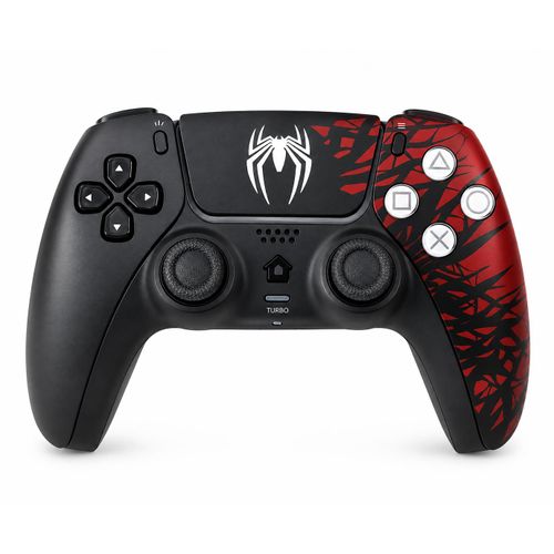 Plus PS4 & PC Wireless Bluetooth Gamepad Controller – Black & Red Spider Edition with Turbo Function
