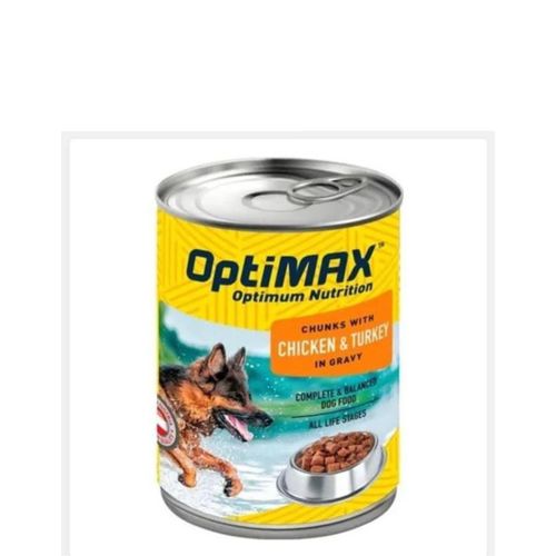 Optimax dog canned food - Chicken and turkey