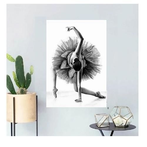 Beautiful Ballet Dancer Decal Wall Sticker - 60 X 9O Cm